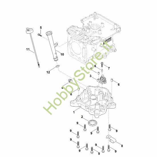 Picture of J - Meccanismo regolatore e coppa dell'olio EVC 2000.0 (EVC2000-0001)